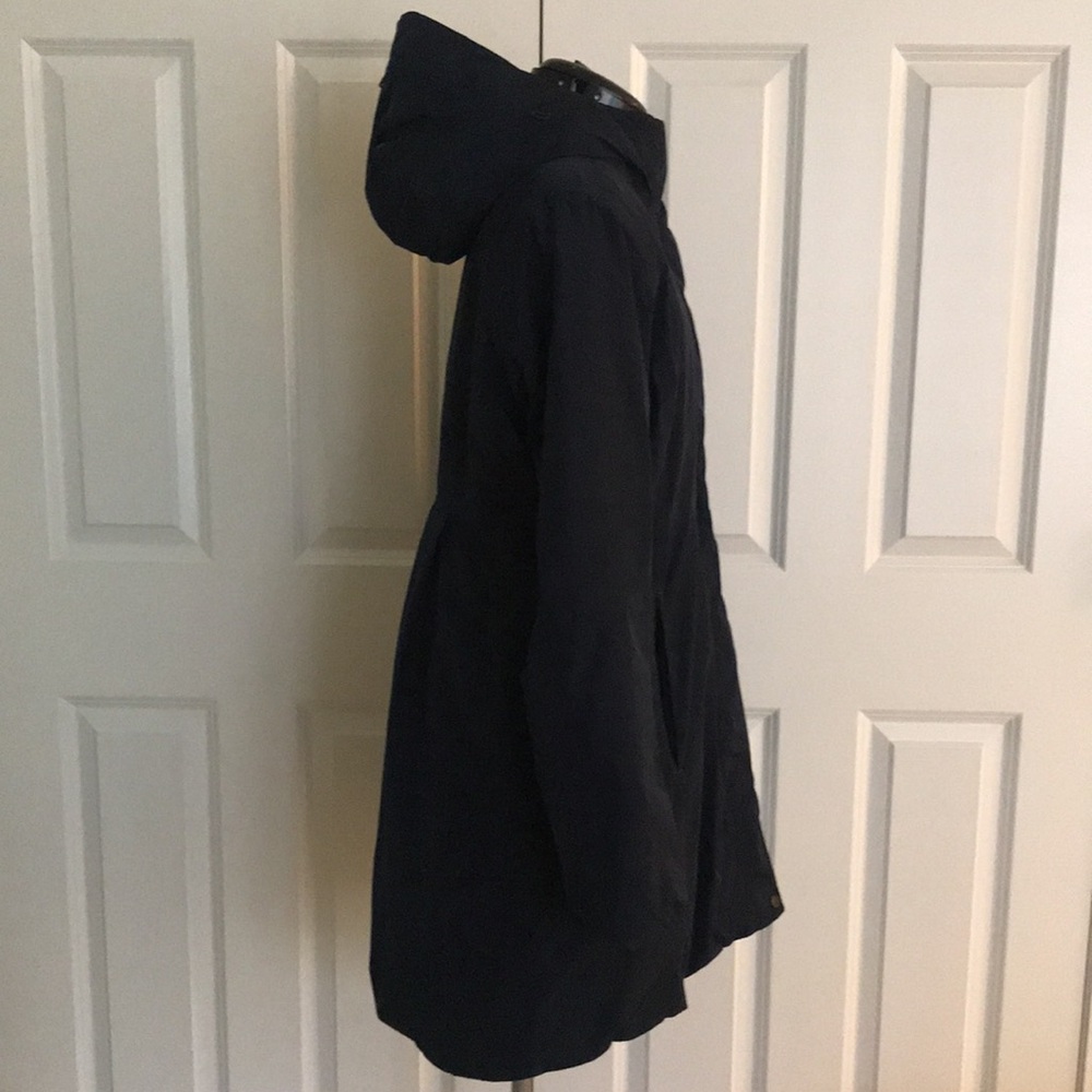 The North Face Down Filled Parka Hooded Coat Navy Blue A Line Size M - Picture 4 of 16